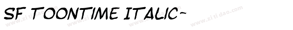 SF Toontime Italic字体转换